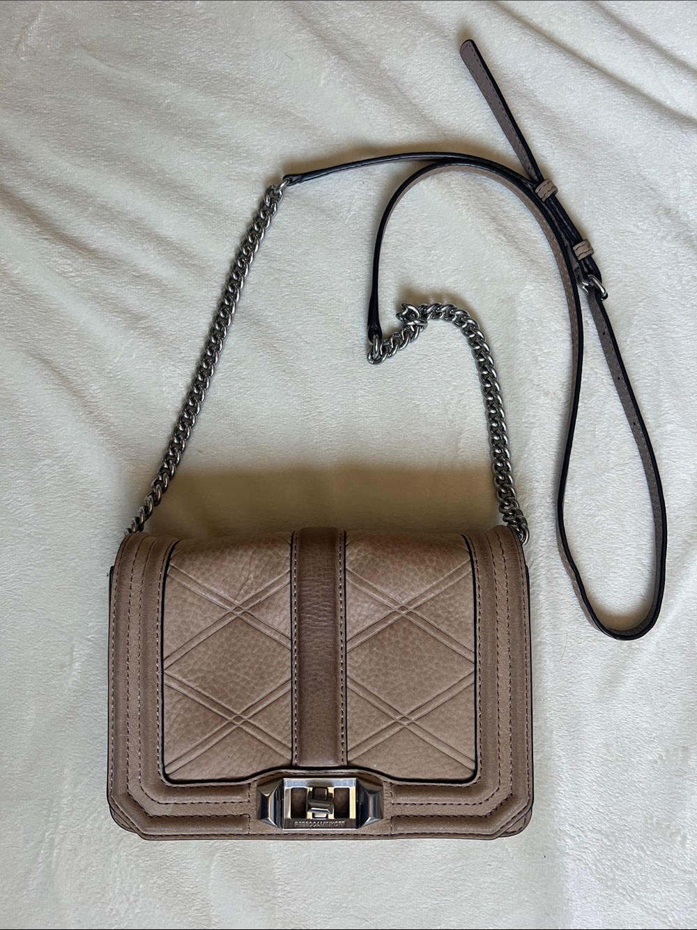 Women's Taupe Crossbody Shoulder Bag